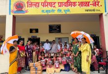 नेरे गावात मा. सरपंच सचिनशेठ जाधव यांच्या वाढदिवसानिमित्त सेवाभावी उपक्रमांचा वर्षाव; ५०० शालेय गणवेश व ३,००० छत्र्यांचे मोफत वाटप